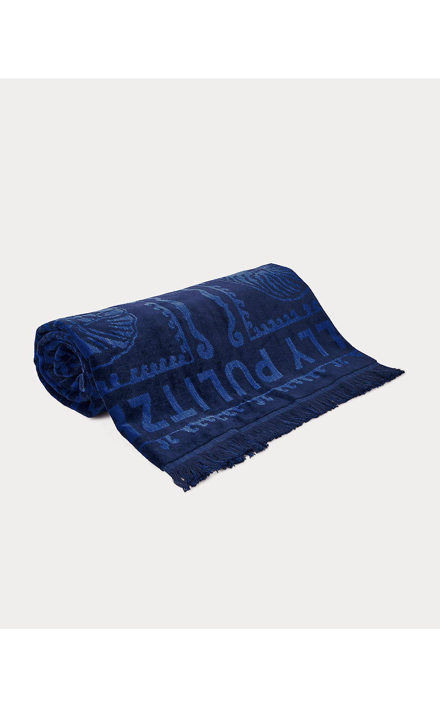 GWP Beach Towel - Low Tide Navy - Shell Shine