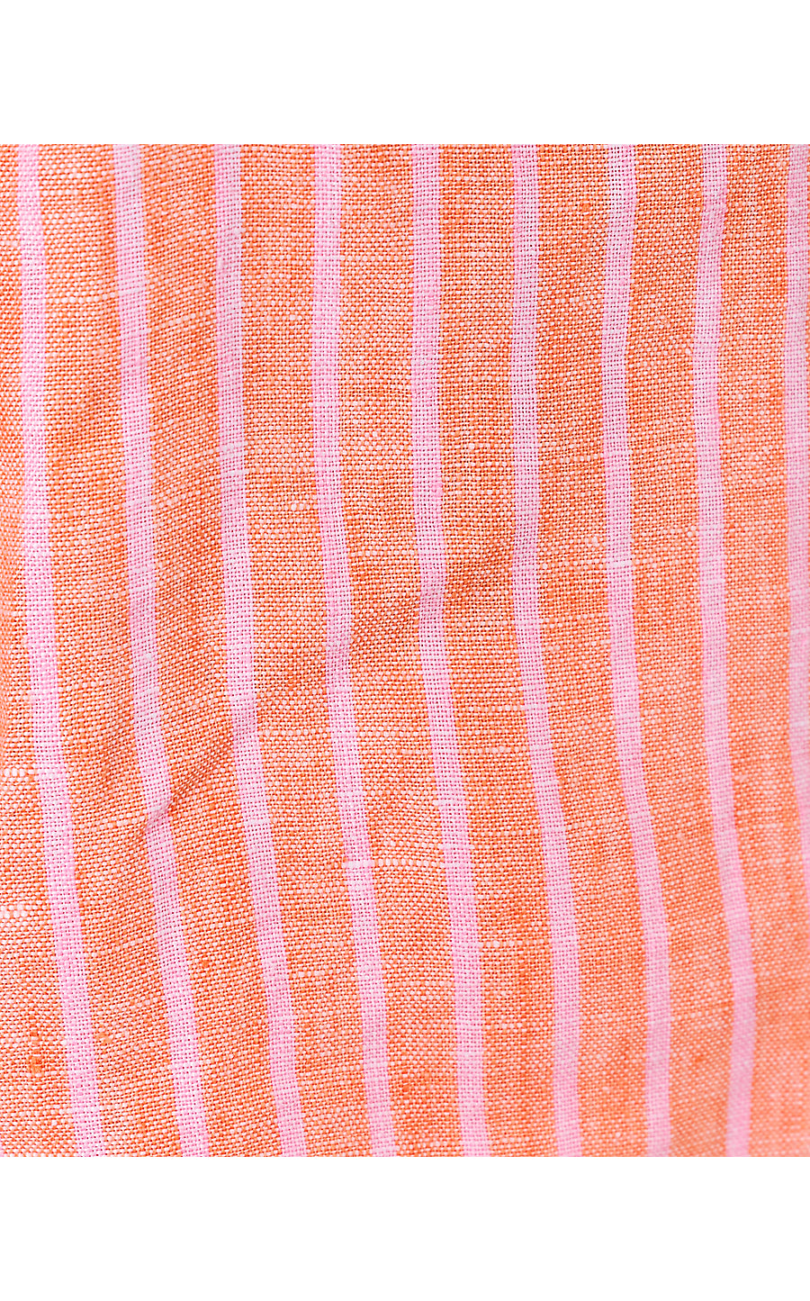 Croix Linen Short - Sunset Orange x Conch Shell Pink Stripe