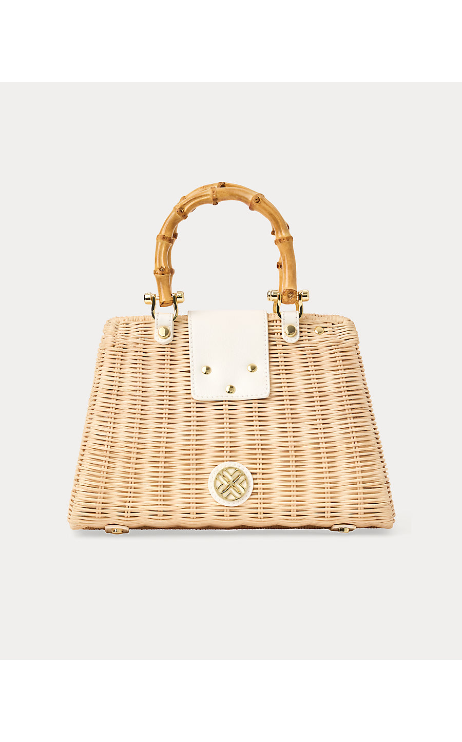 Leena Top Handle Bag - Resort White x Natural
