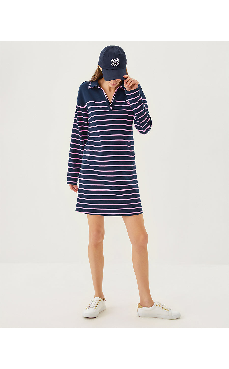 Corvaya Dress - Low Tde Navy - Legacy Stripe