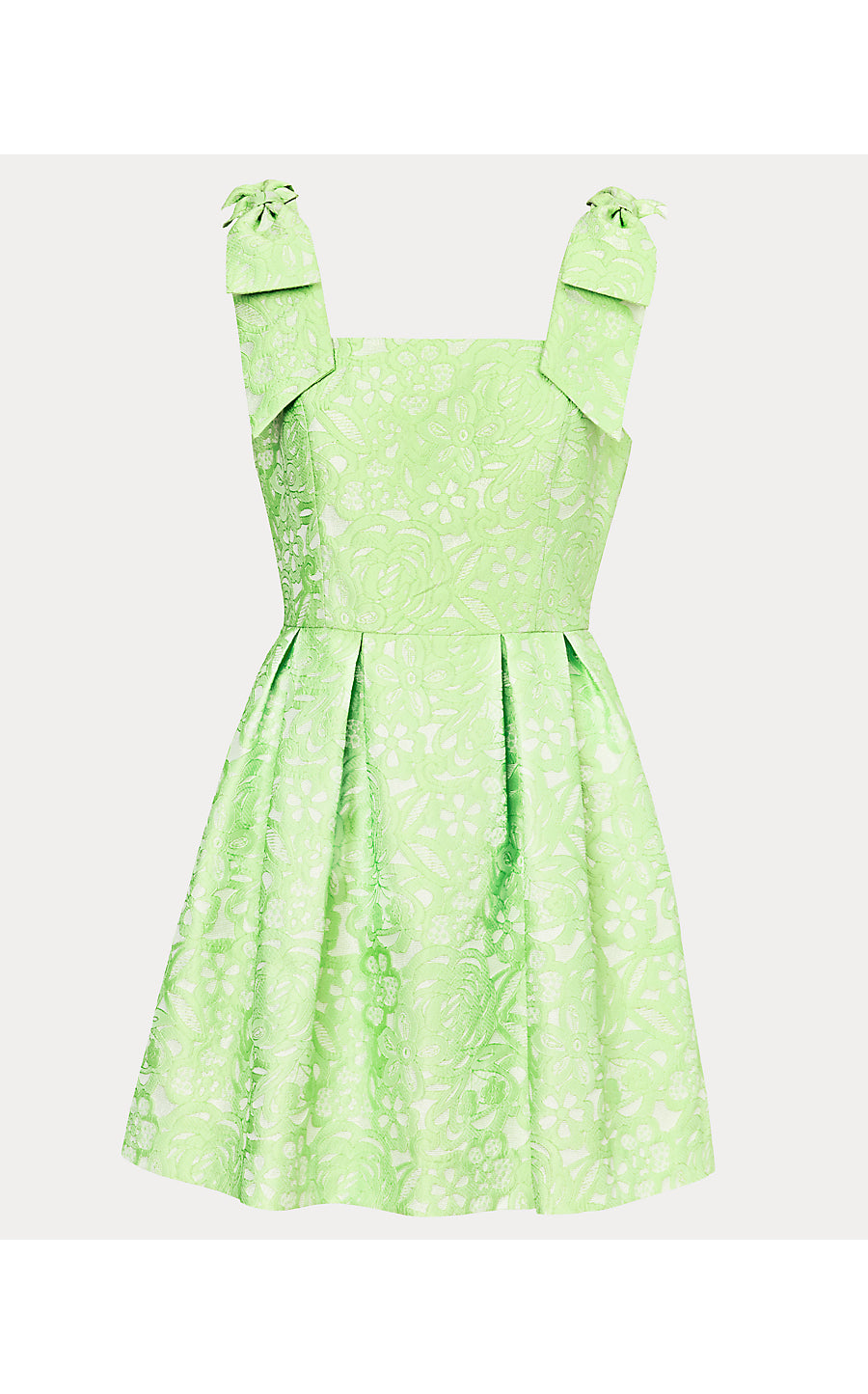 Cerese Romper - Pistachio Macaron - Floral Cutwork Metallic Stripe