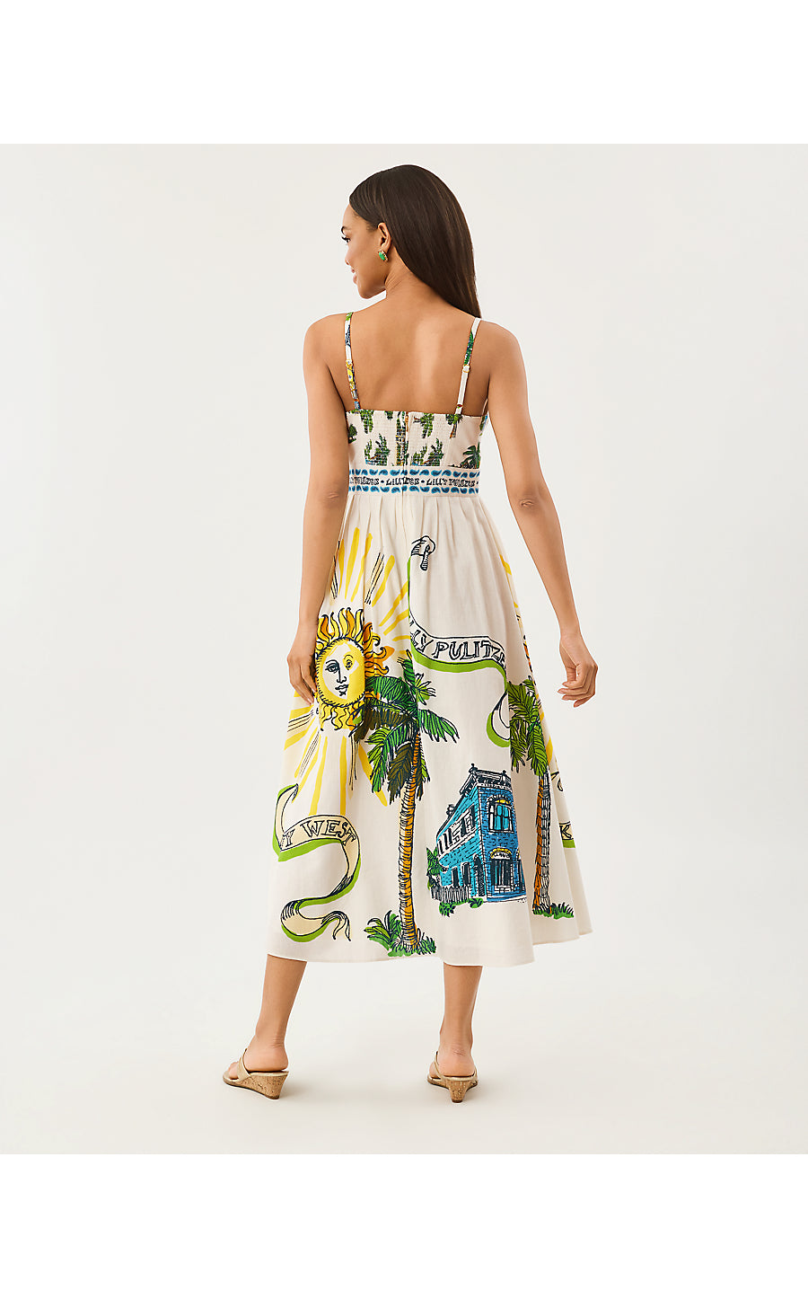 Wendley Midi Dress - Key West Toile