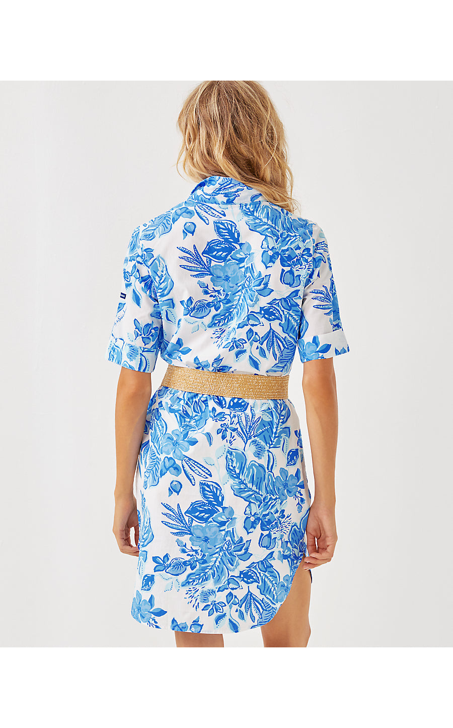 Leonie Shirt Dress - Azure Soleil