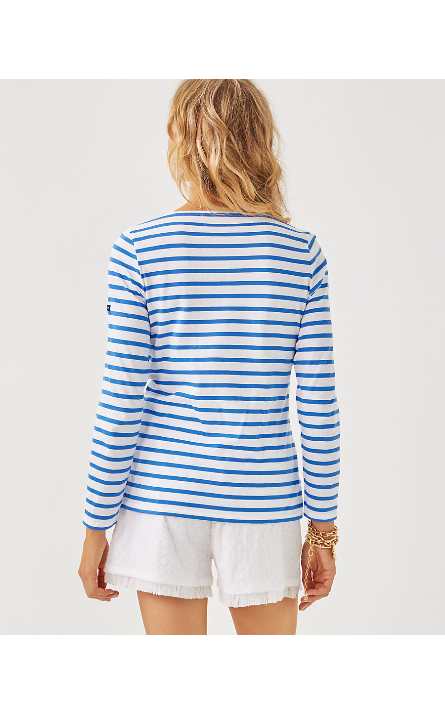 Minquidame Tee - Azure Soleil Stripes
