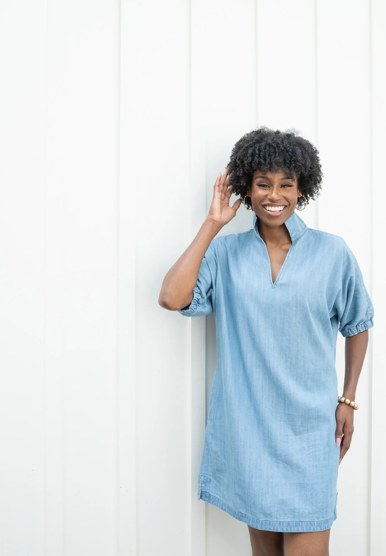 Poppy Dress - Denim Chambray