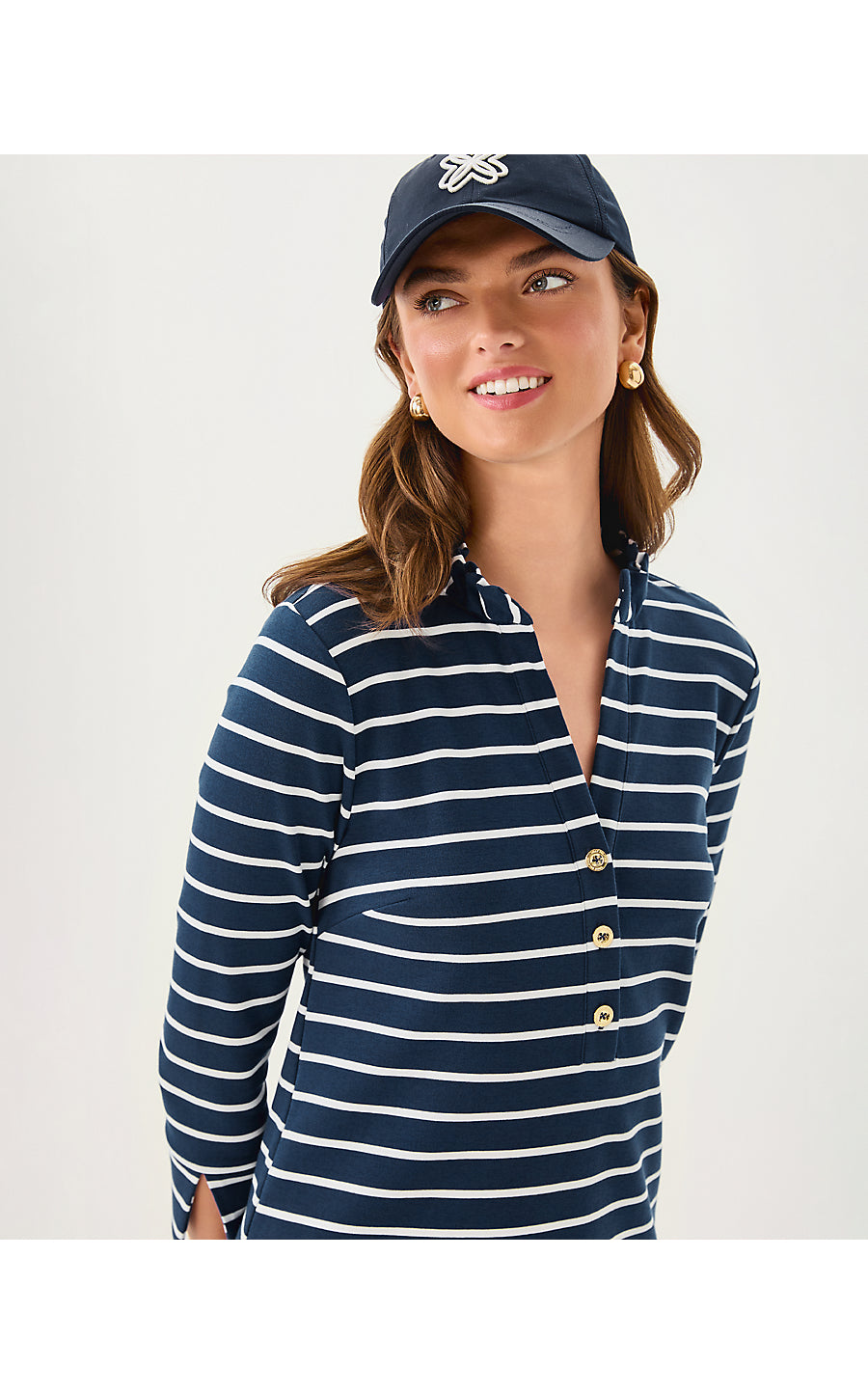 Knightley Dress - Low Tide Navy - Heritage Stripe