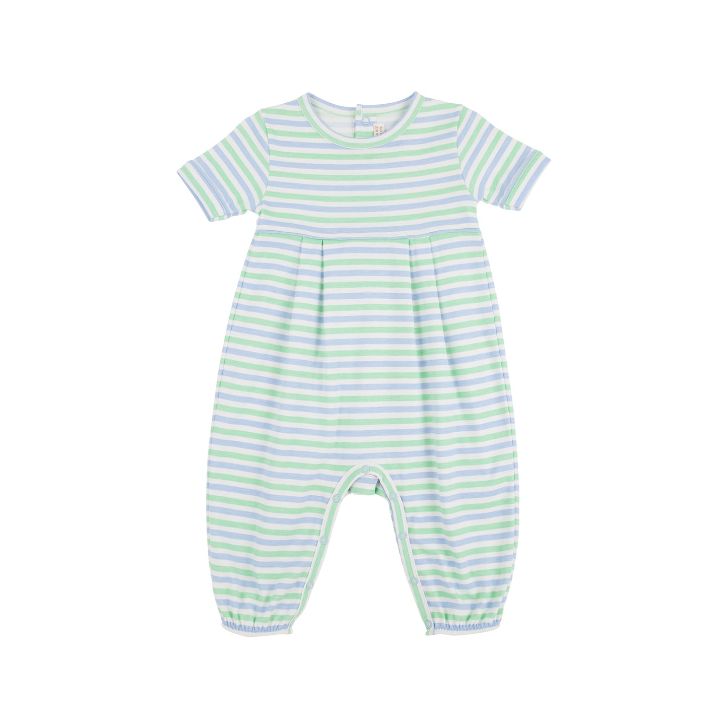Short Sleeve Bradford Romper - Kennedy Cruise Stripe (Beale Street Blue)