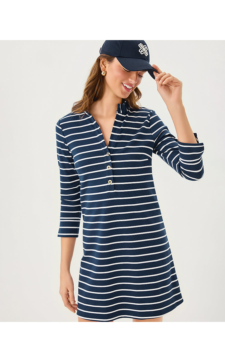 Knightley Dress - Low Tide Navy - Heritage Stripe