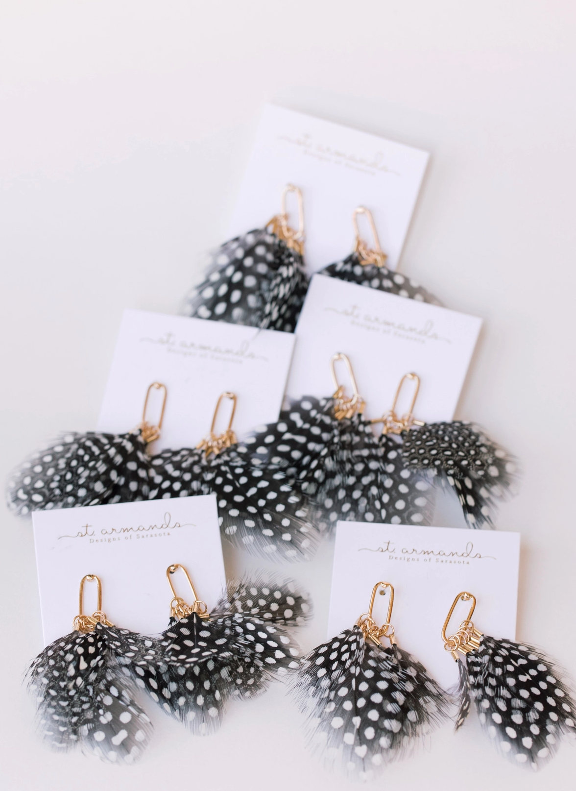 Spotted Feather Fall Statement Tassel Earrings