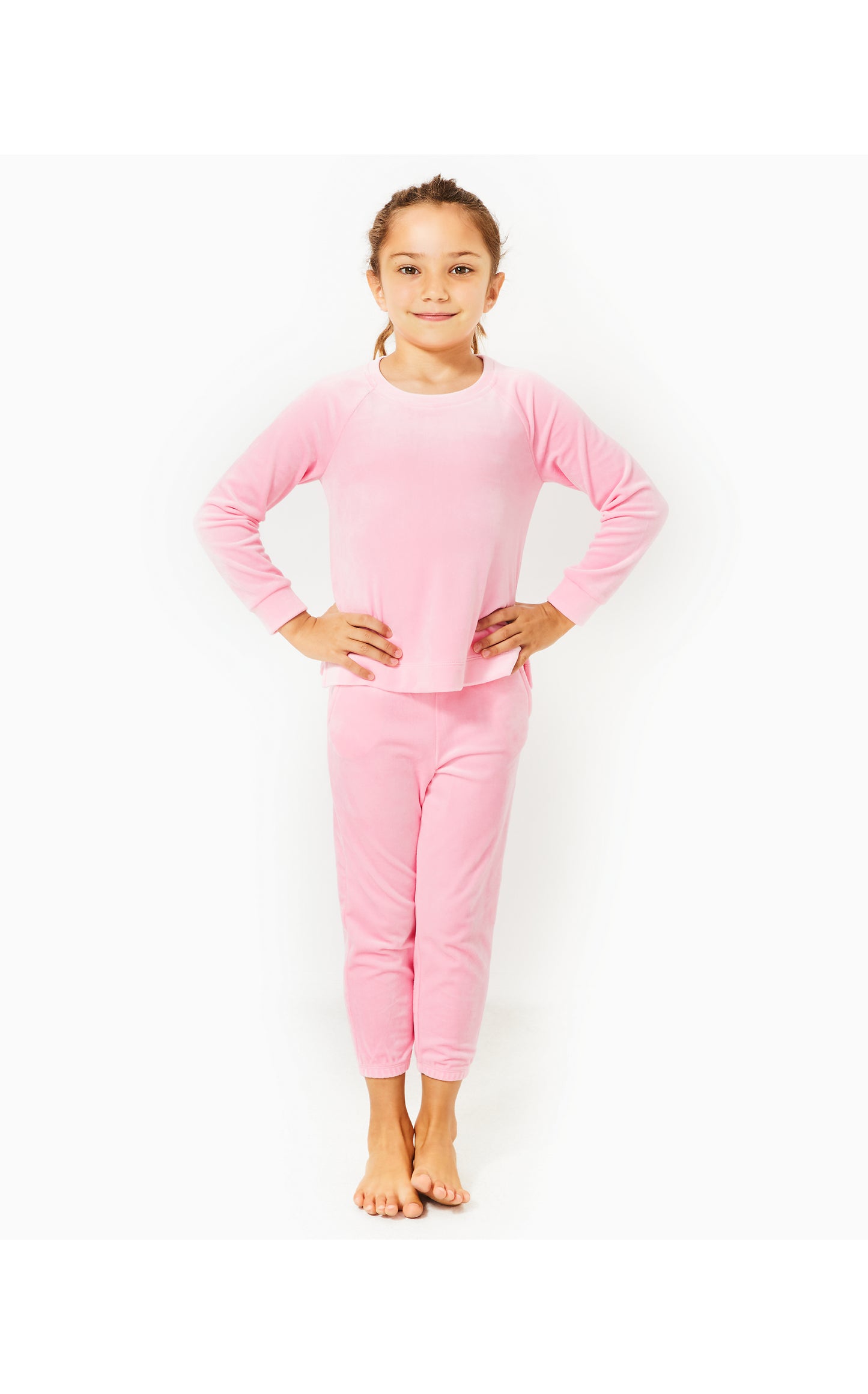 Mini Ciana Velour Top - Conch Shell Pink