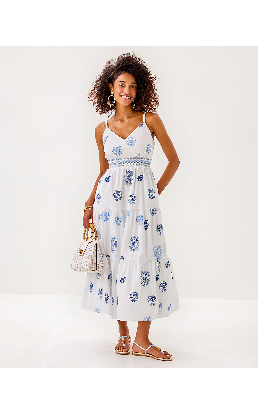 Zanna Midi Dress - Resort White Castaway