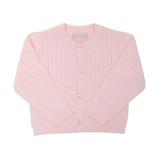 Cambridge Cardigan - Pink Cable Knit