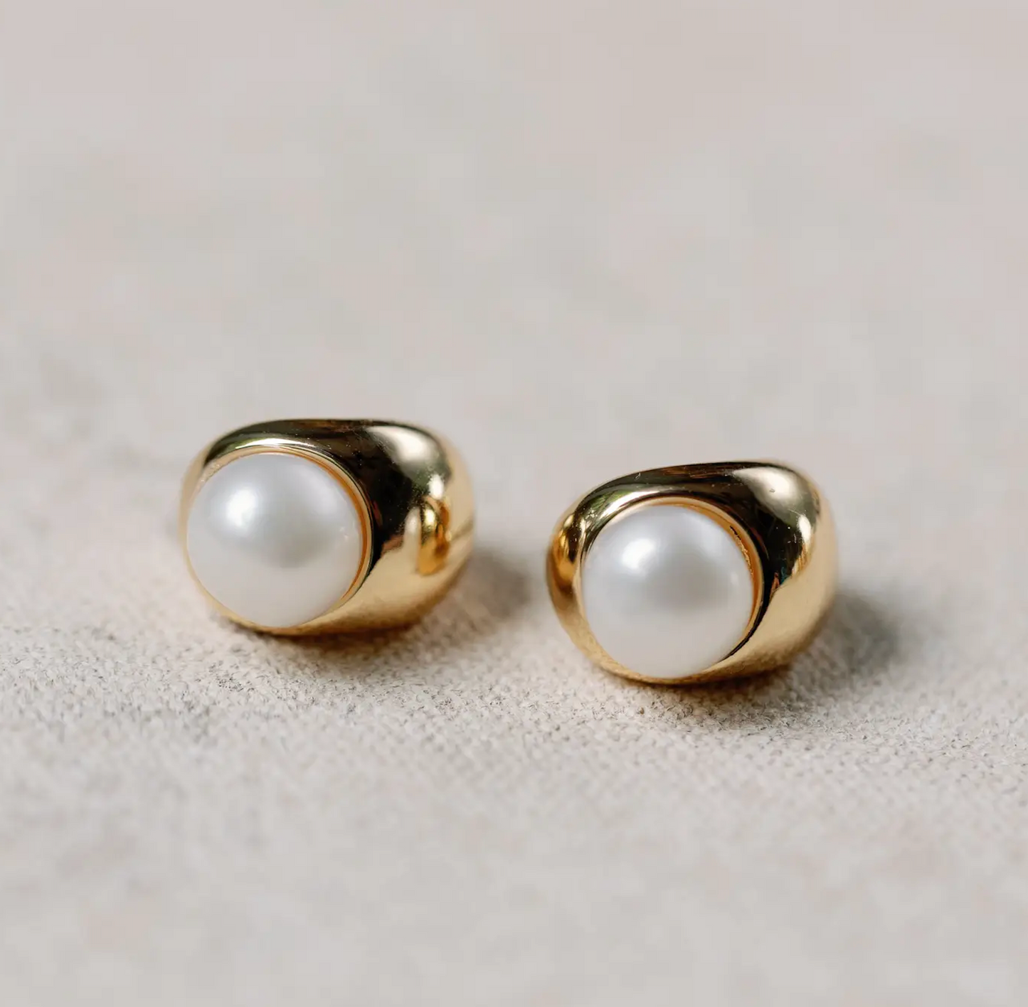Pearl Huggie Mini Hoop Earrings
