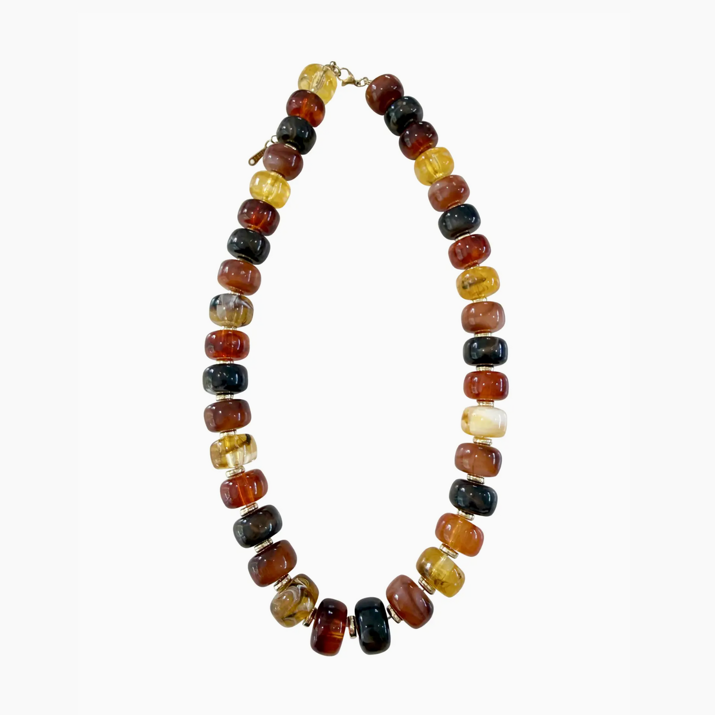 Morris Chunky Beaded Necklace -Tortoise