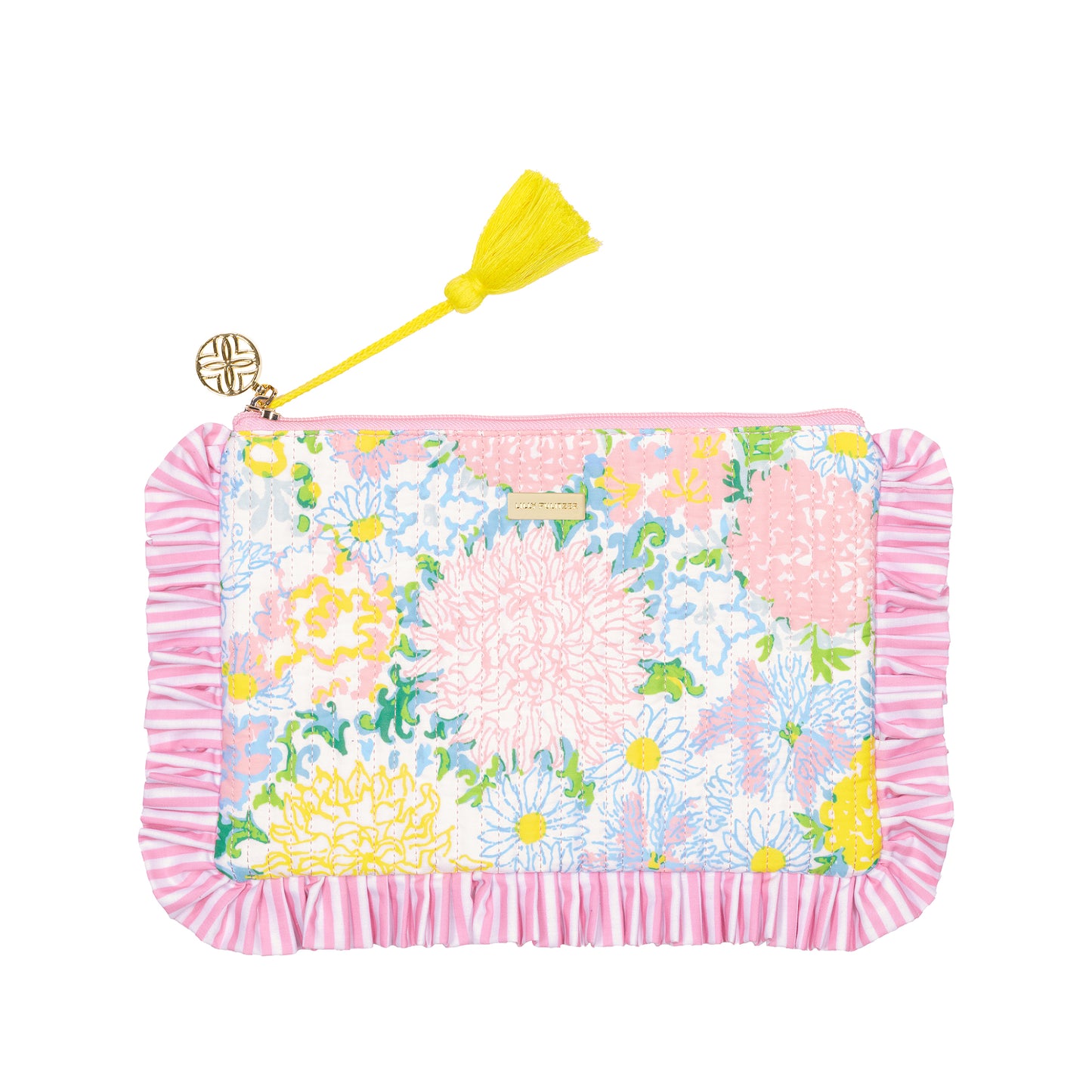 Ruffle Pouch - Lilly Garden