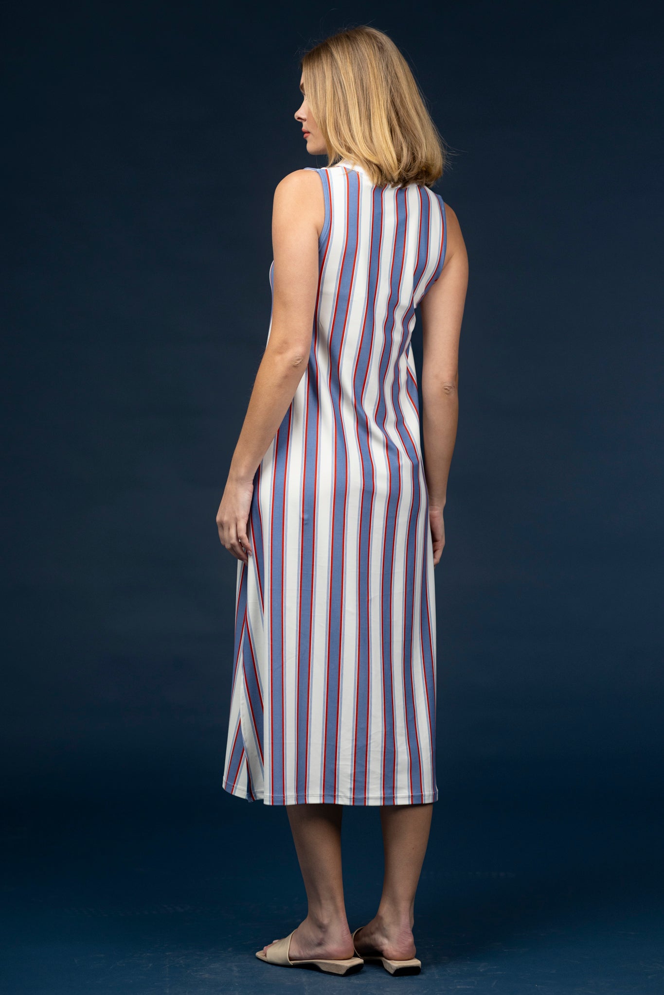 Paige Dress - Cottage Stripe