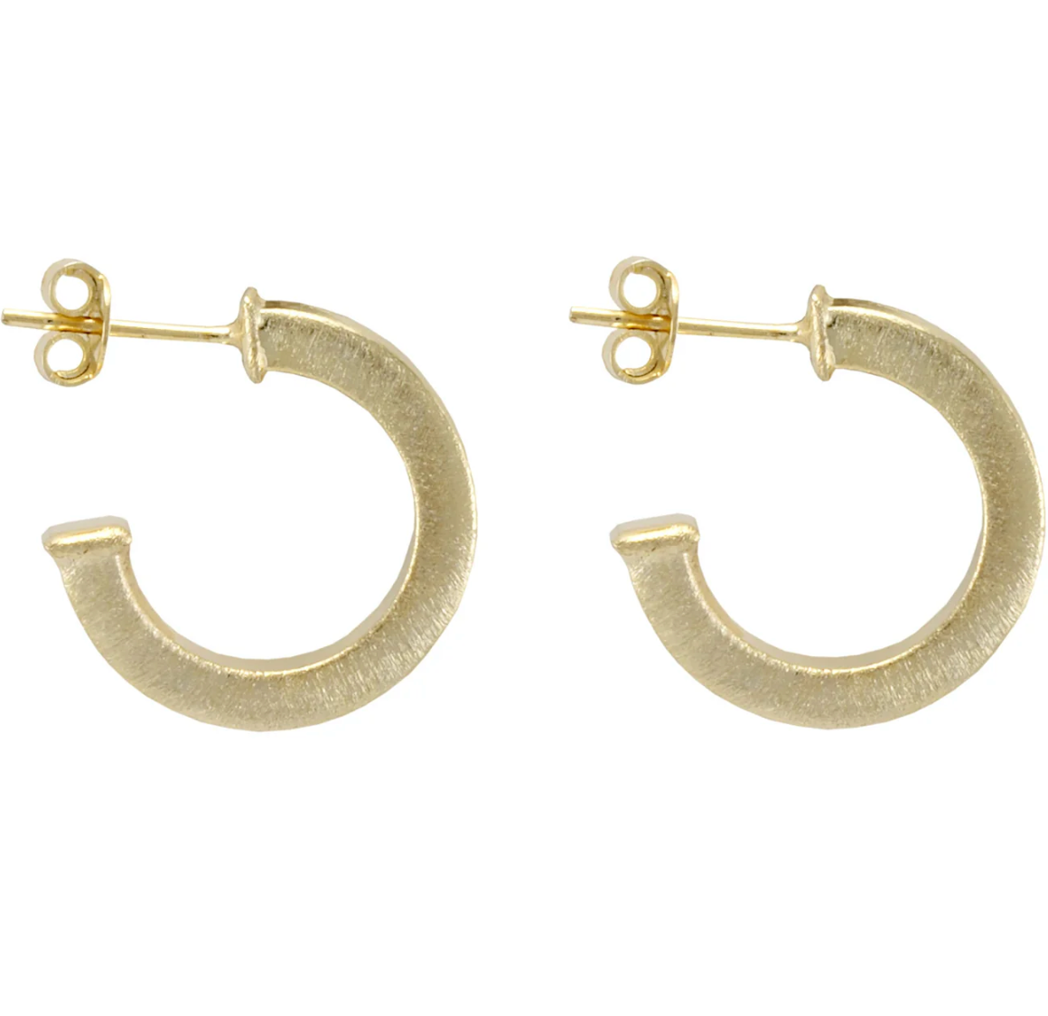 Ilana Hoops - Brushed 18K Gold Plated
