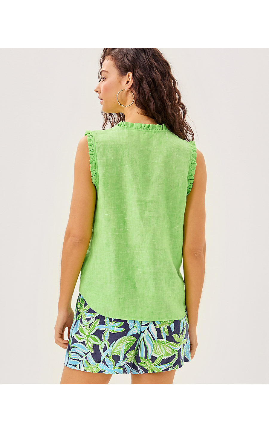 Kavalla Top - Crocodile Green x Resort White