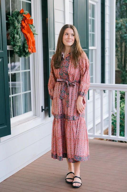 Folly Maxi LS Dress | Cranberry