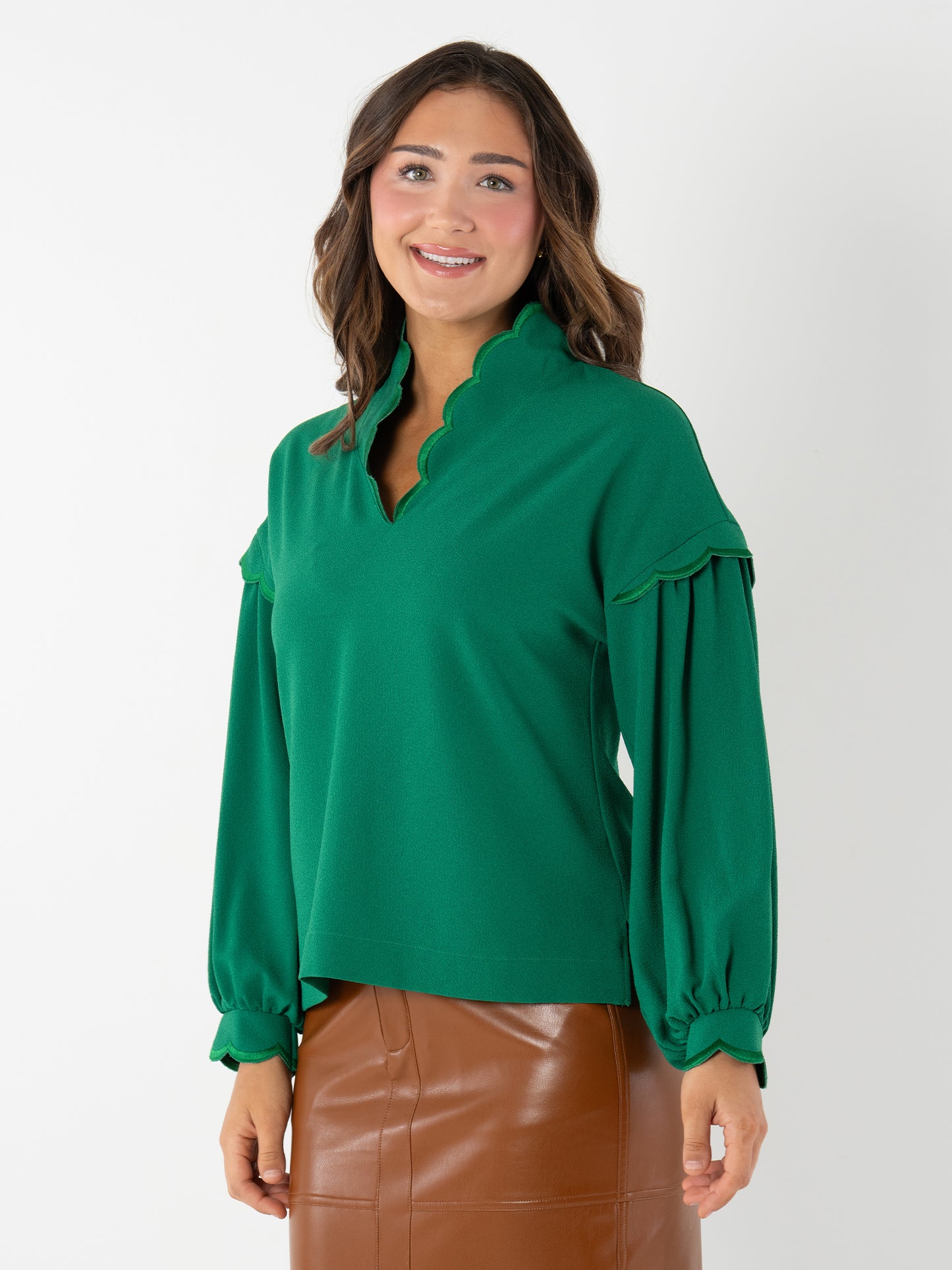 Orchid Top - Green Jacket