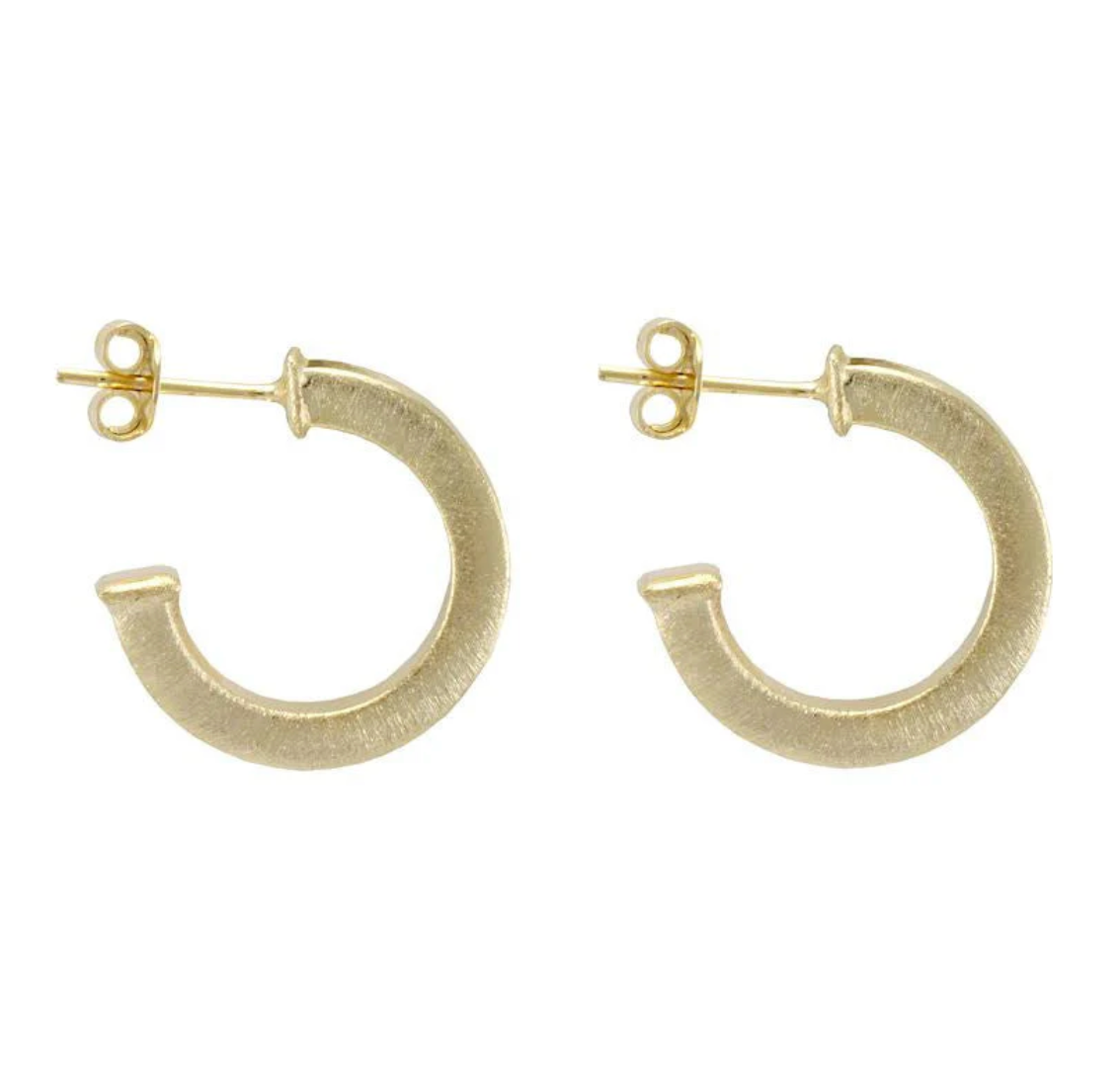 Bianca Hoops - Brushed Gold
