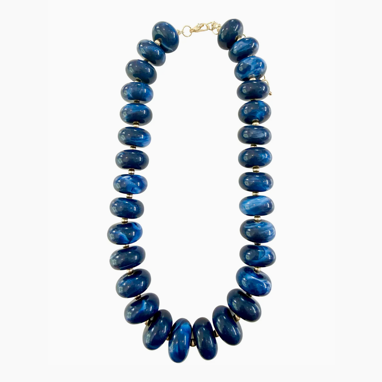 Liberty Chunky Beaded Necklace- Navy