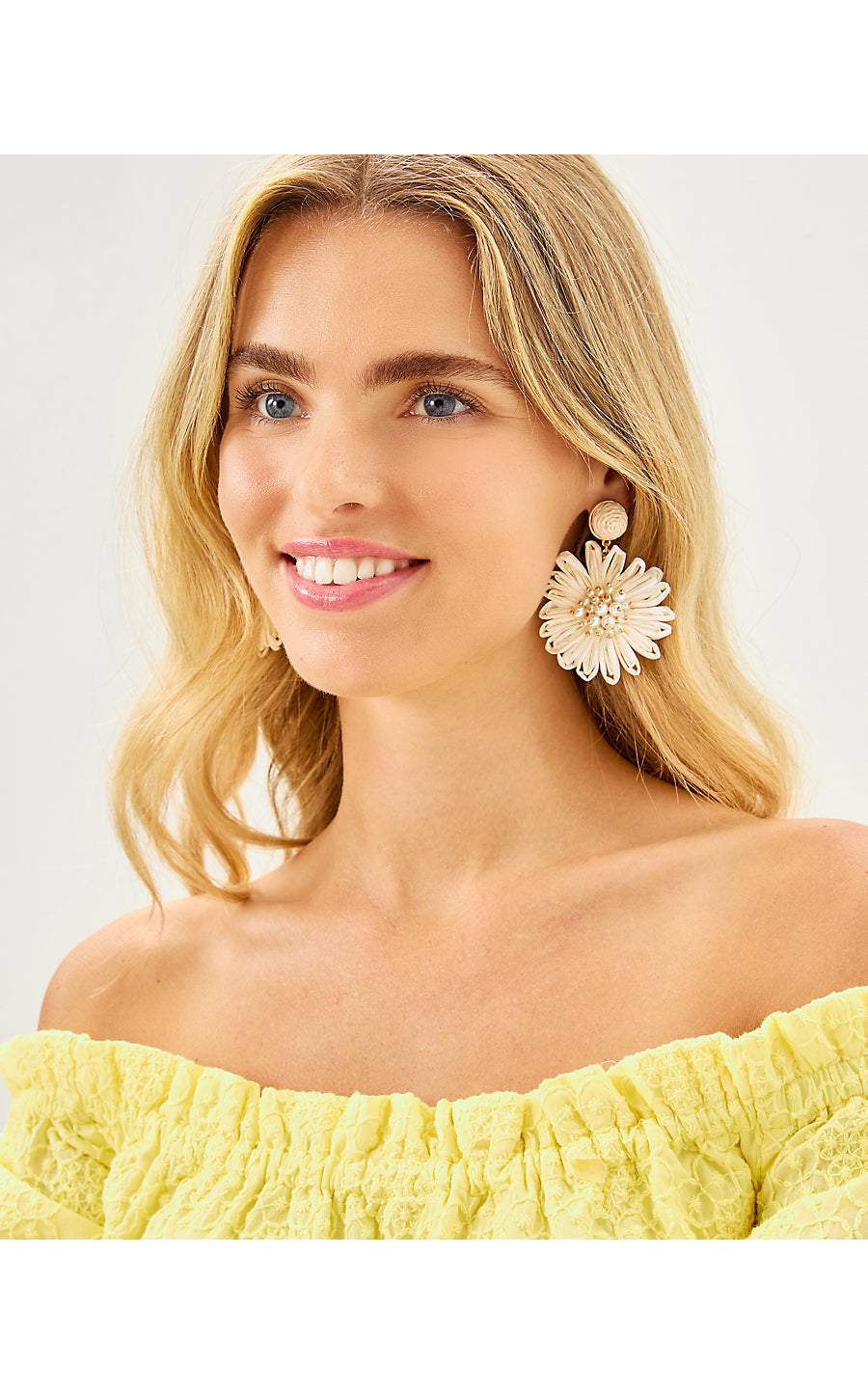 Bursting Blooms Earrings - Coconut