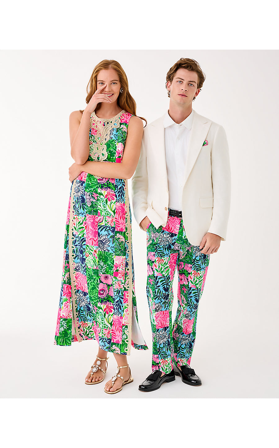 Edita Maxi Shift Dress - Party Punch Patch