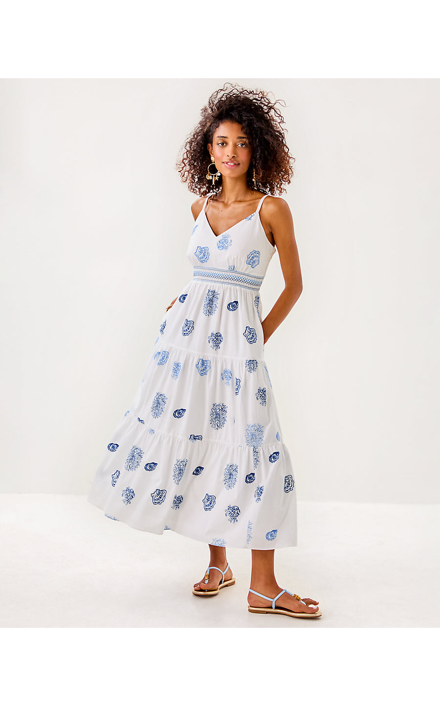 Zanna Midi Dress - Resort White Castaway