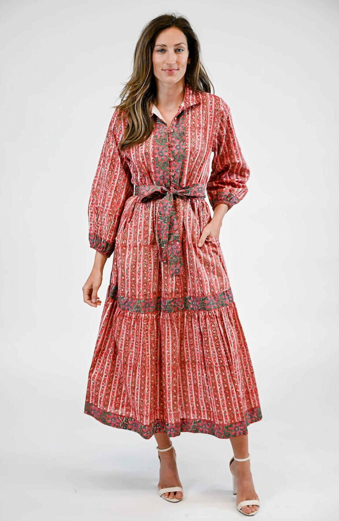 Folly Maxi LS Dress | Cranberry