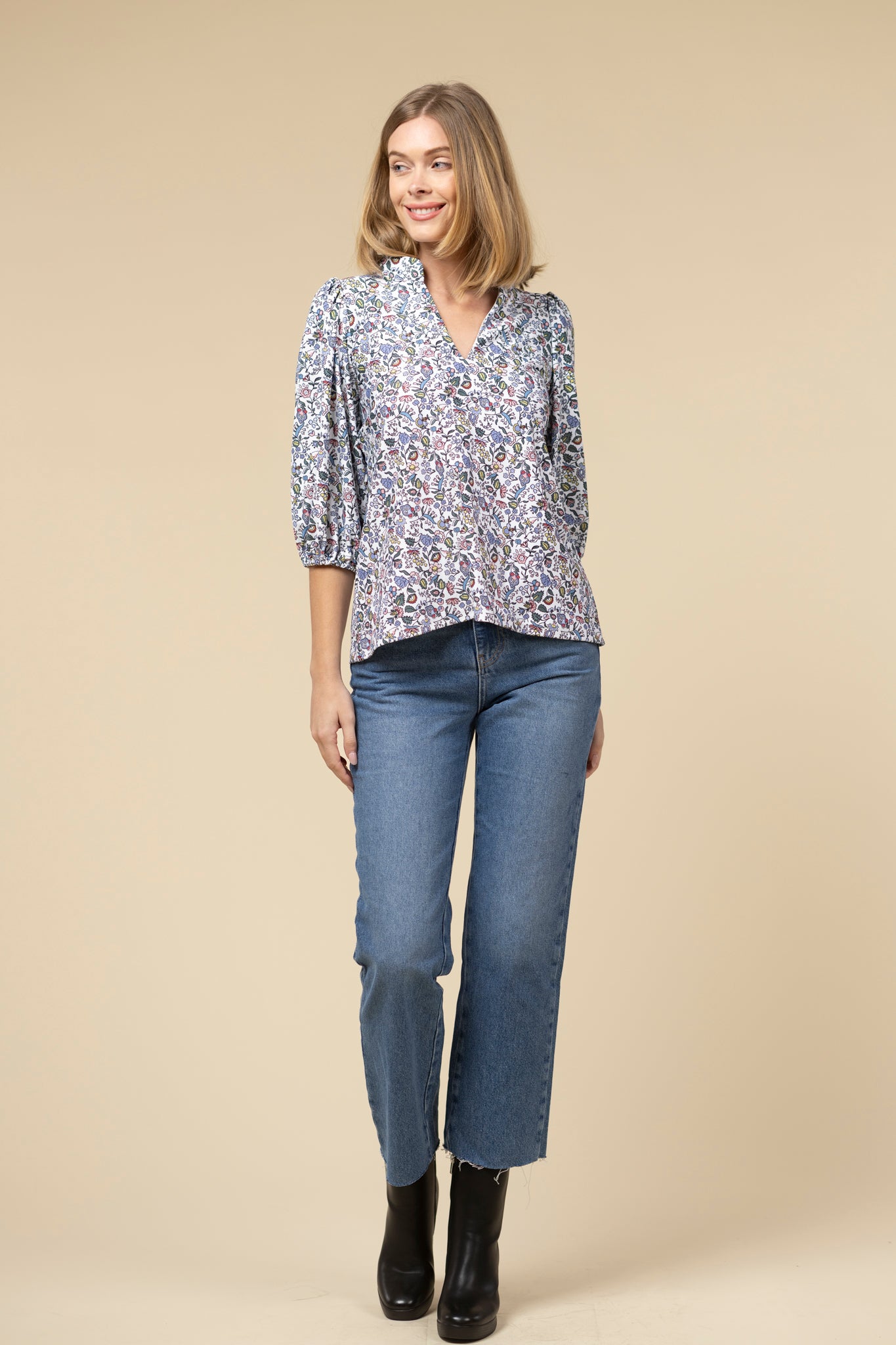 The Eliza Top- Little Flowers