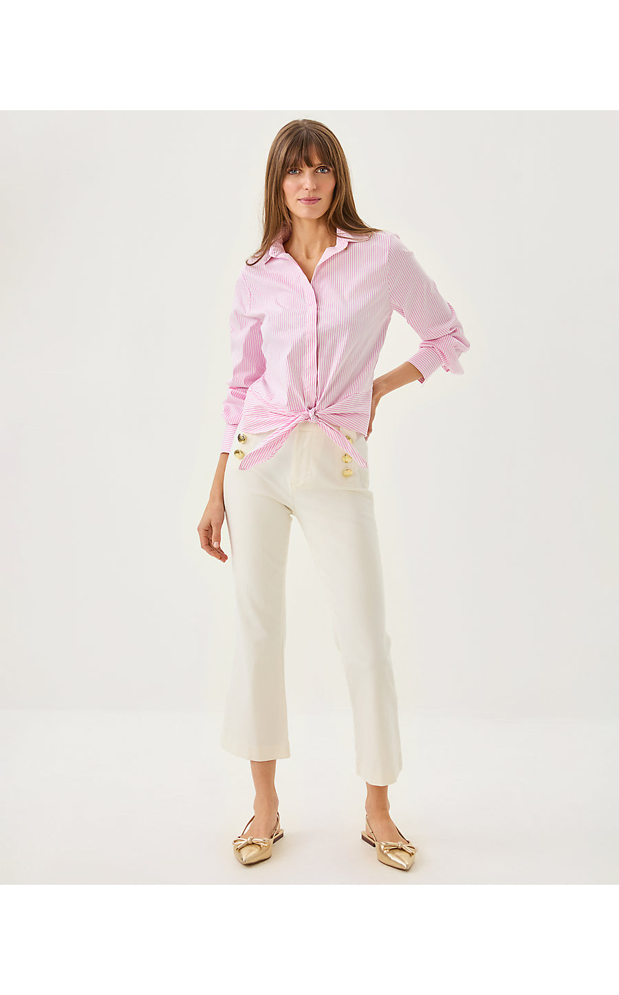 Parrish Crop Flare Pant - Coconut