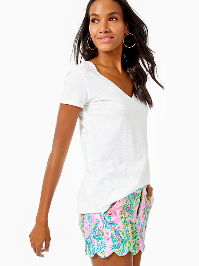 Etta V-Neck - Resort White
