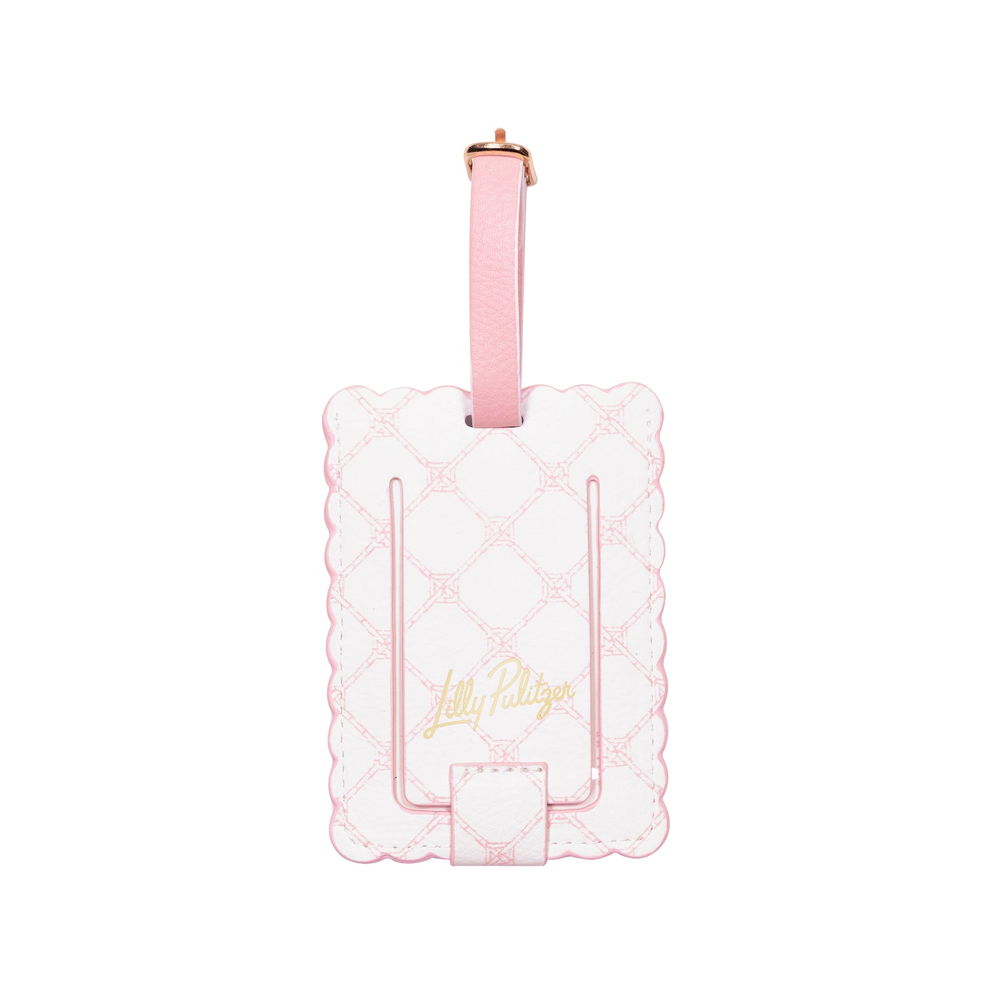 Scalloped Luggage Tag - Lilly Garden