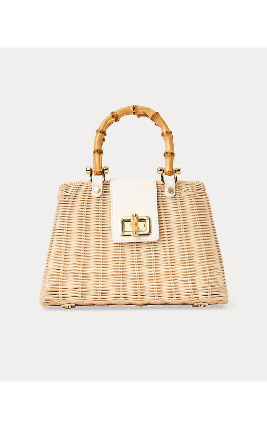 Leena Top Handle Bag - Resort White x Natural