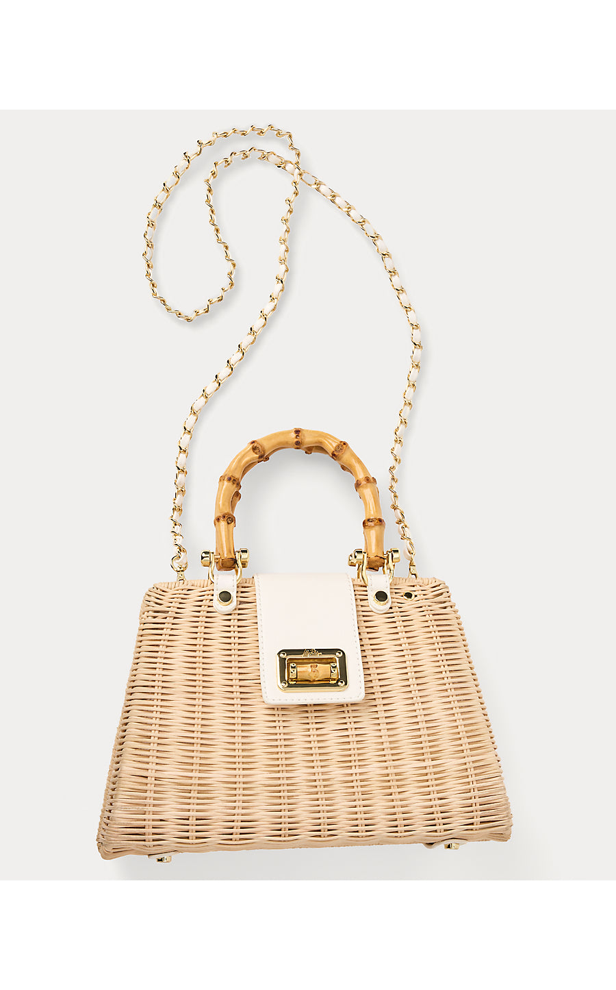 Leena Top Handle Bag - Resort White x Natural
