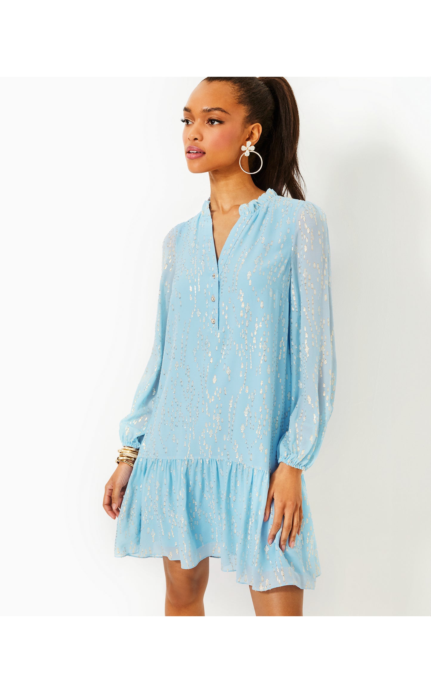 Evaline Dress - Bonaire Blue Fish Clip