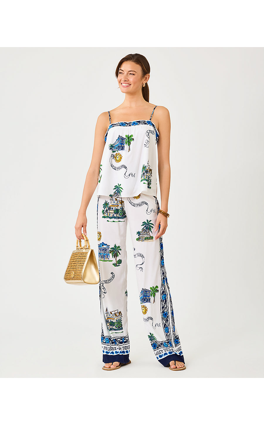 Bal Harbour Palazzo Pant -  Key West Toile