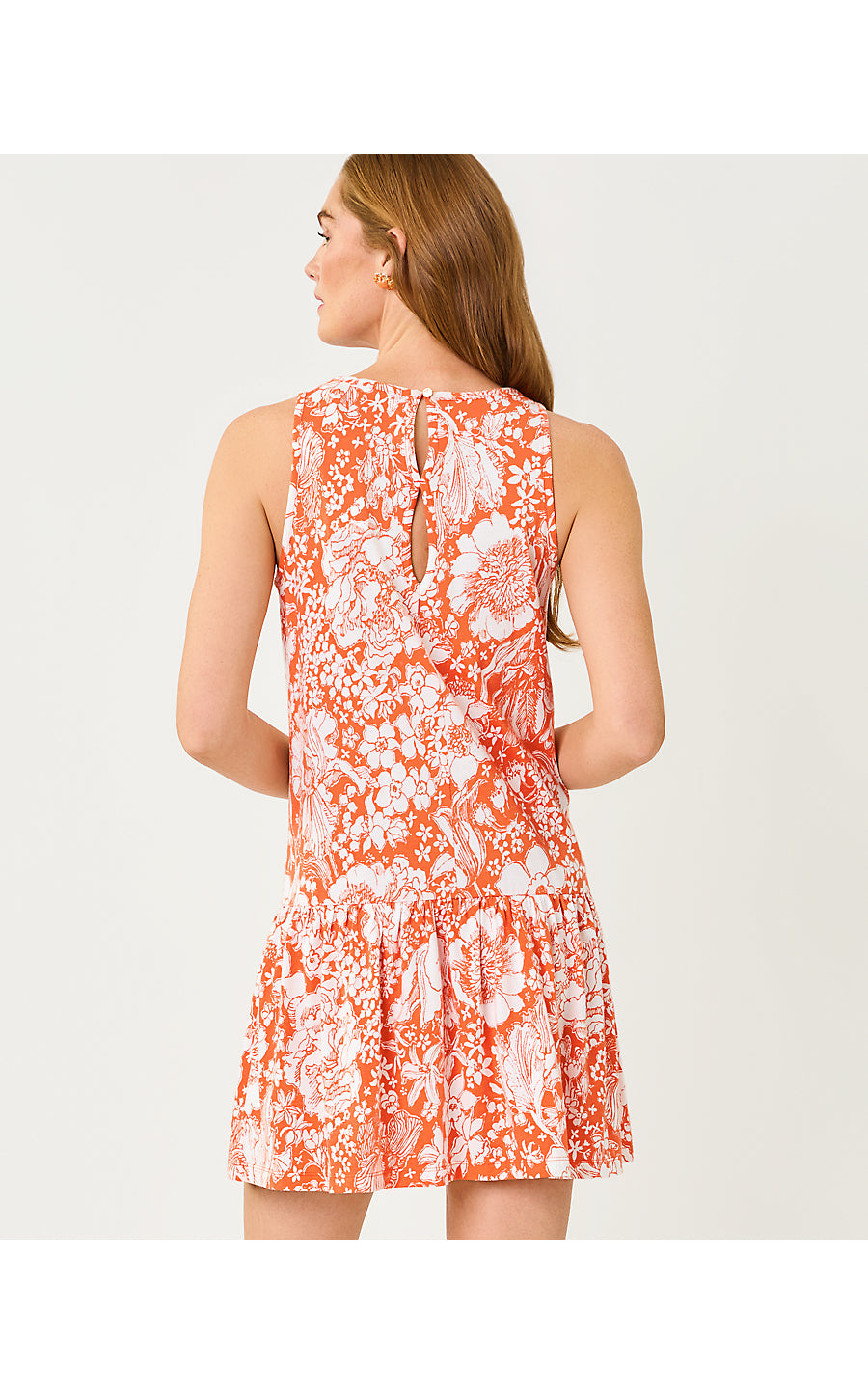 Dixi Dress - Sunset Orange - Budding Romance