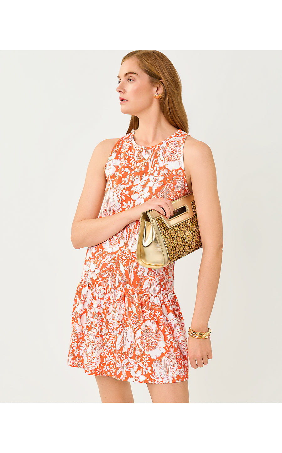Dixi Dress - Sunset Orange - Budding Romance