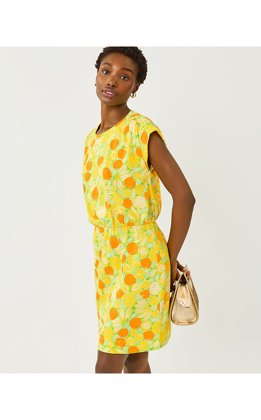 Melli Dress - Island Palm - Zesty