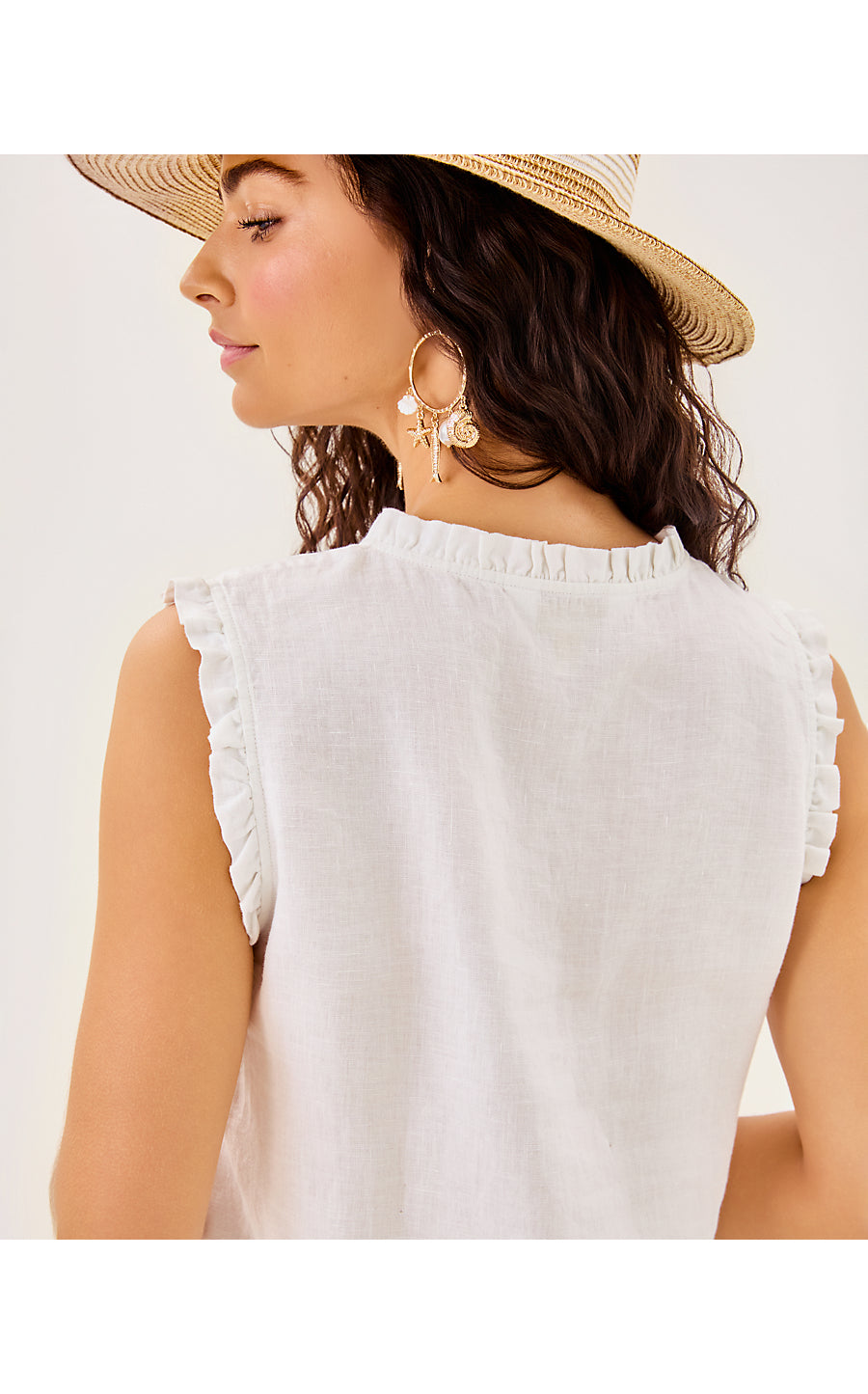 Kavalla Ruffle Top - Resort White