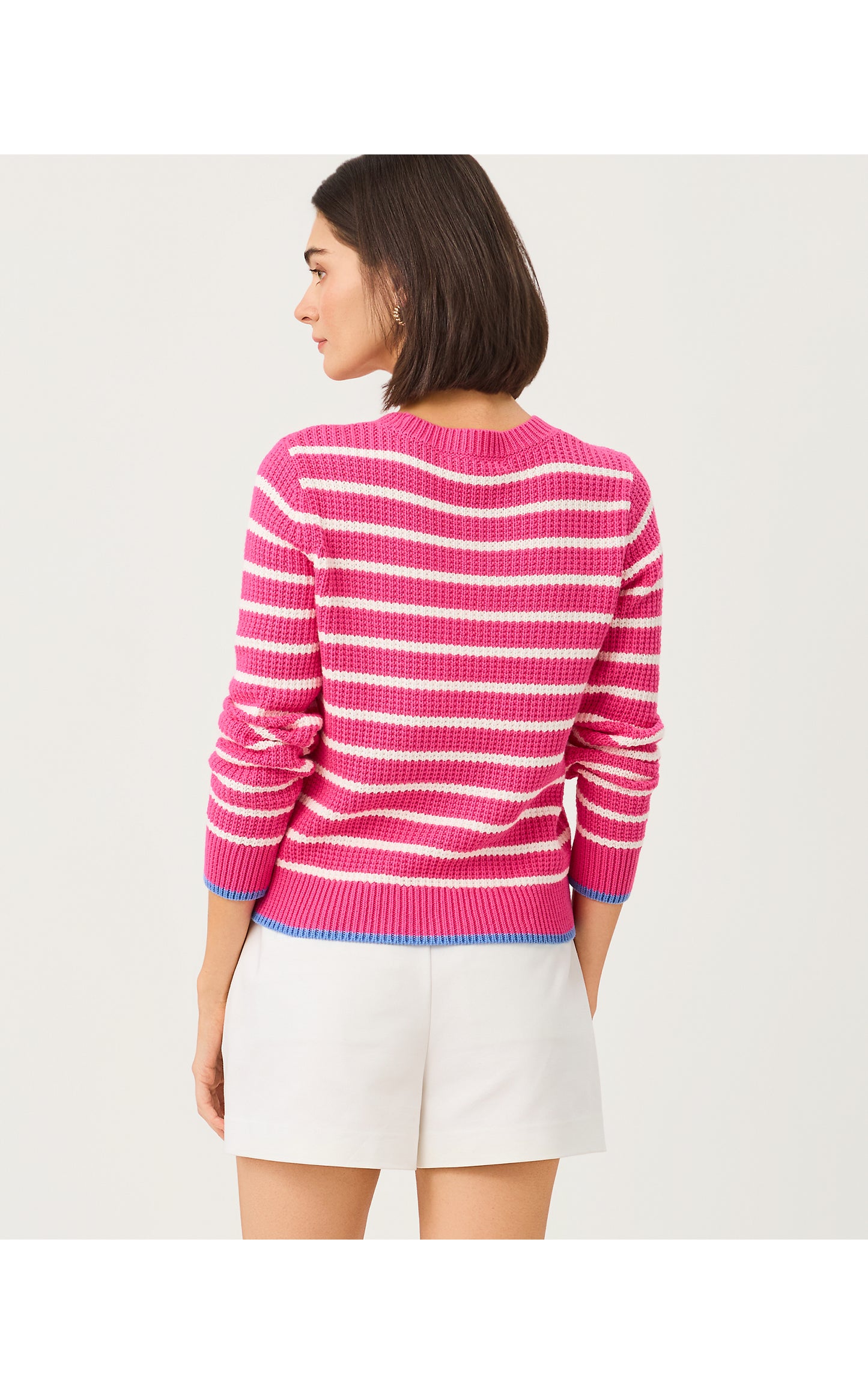 Jovienne Sweater - Pink Aster - Shine Bright Stripe