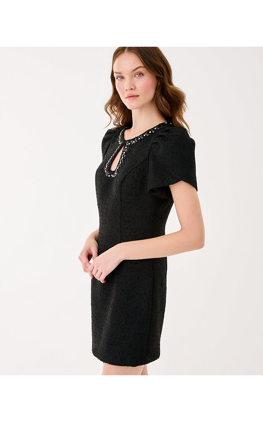Emmylou Boucle Dress - Noir Chic Chick Boucle