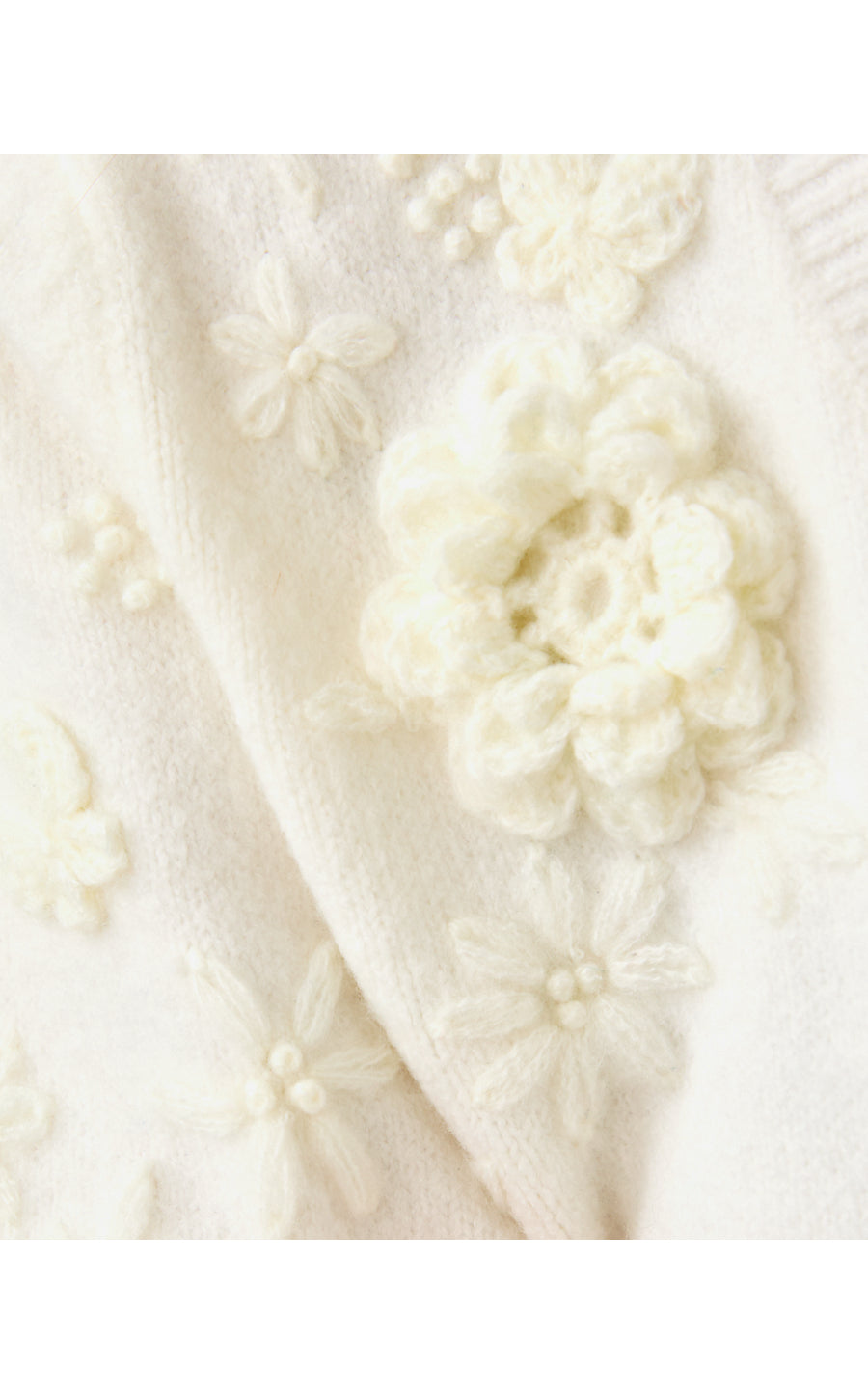 Alayla Sweater - Coconut - Garden Embroidery