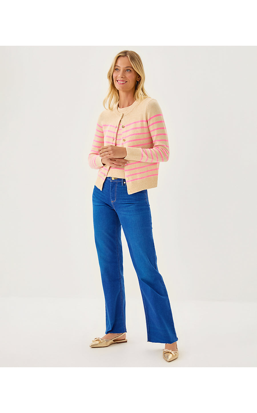 Fairley Stripe Sweater Set - Wicker Tan - Irisistable Stripe