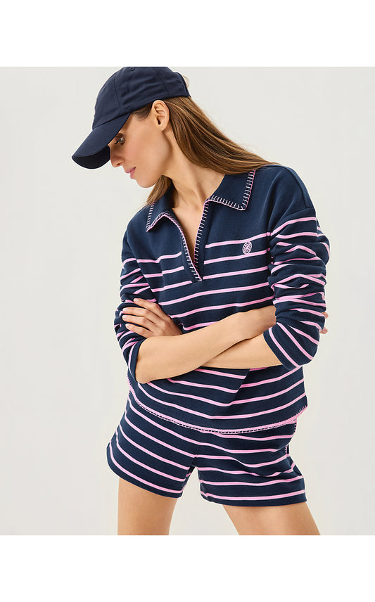 Aubra Short - Low Tide Navy - Legacy Stripe