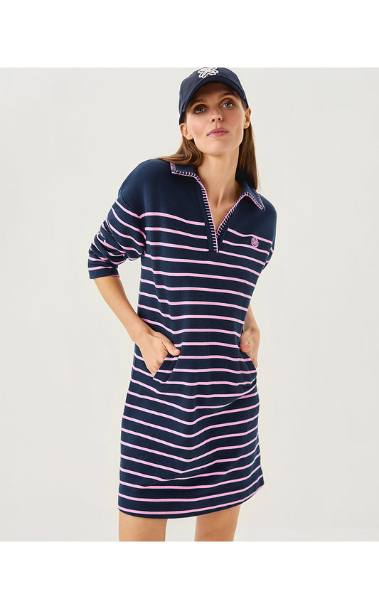 Corvaya Dress - Low Tde Navy - Legacy Stripe