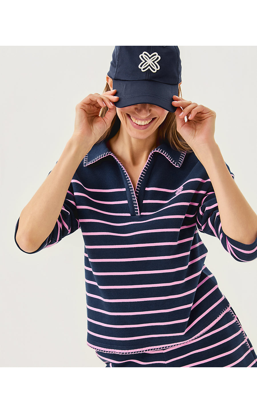 Corvaya Pullover - Low Tide Navy - Legacy Stripe