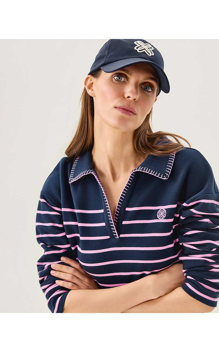 Corvaya Pullover - Low Tide Navy - Legacy Stripe